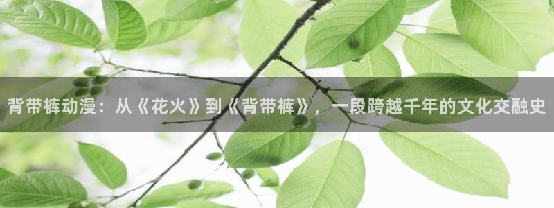 樱花动漫官网首页：背带裤动漫：从《花火》到《背带裤》，一段跨越千年的文化交融史